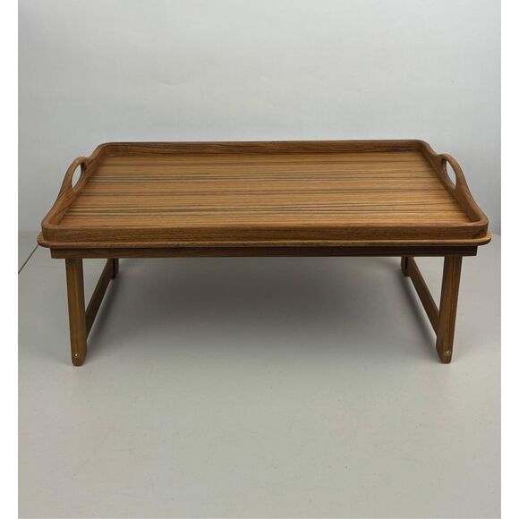 NEW Julie Pomerantz Goodwood 22x14" Teakwood Bed Tray Serving Tray Open Box - Picture 11 of 14